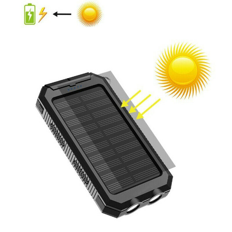 500000mAh Solar Charger Waterproof Power Bank External