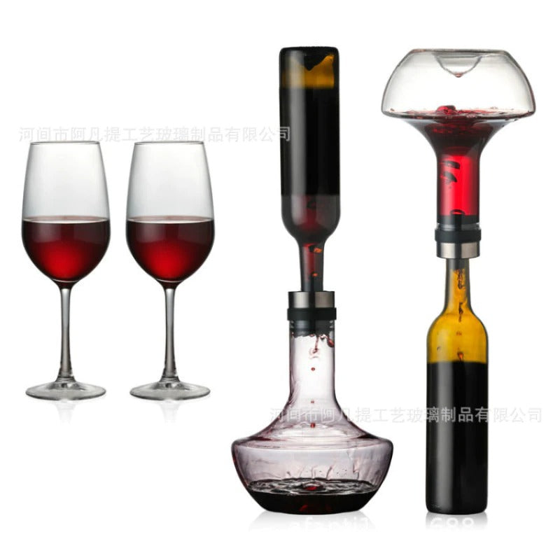 Crystal Red Wine Decanter 1L Red Wine Carafe Aerator Breathing Decanter