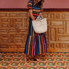 Image of Bohemian Striped Multicolor Length Dress - Balma Home
