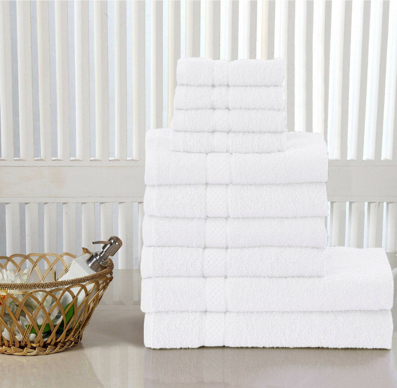 10 Pcs Bath Towels Full Set