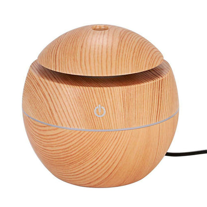 300 ml Essential Oil Aroma Diffuser With Dark and Light Wood Grain Light Wood Grain