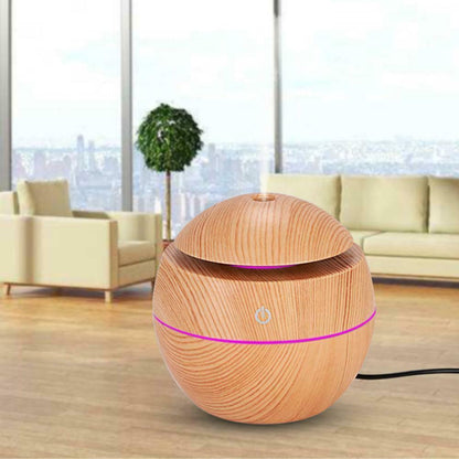 300 ml Essential Oil Aroma Diffuser With Dark and Light Wood Grain Light Wood Grain