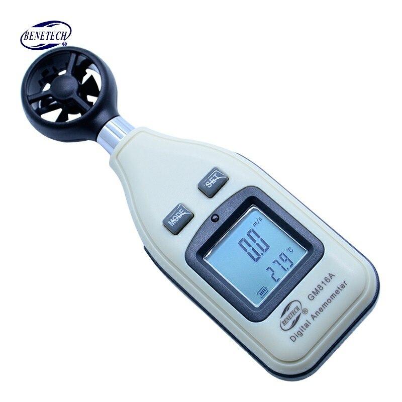 Wind Speed Meter with LCD Backlight Display Handheld Windmeter