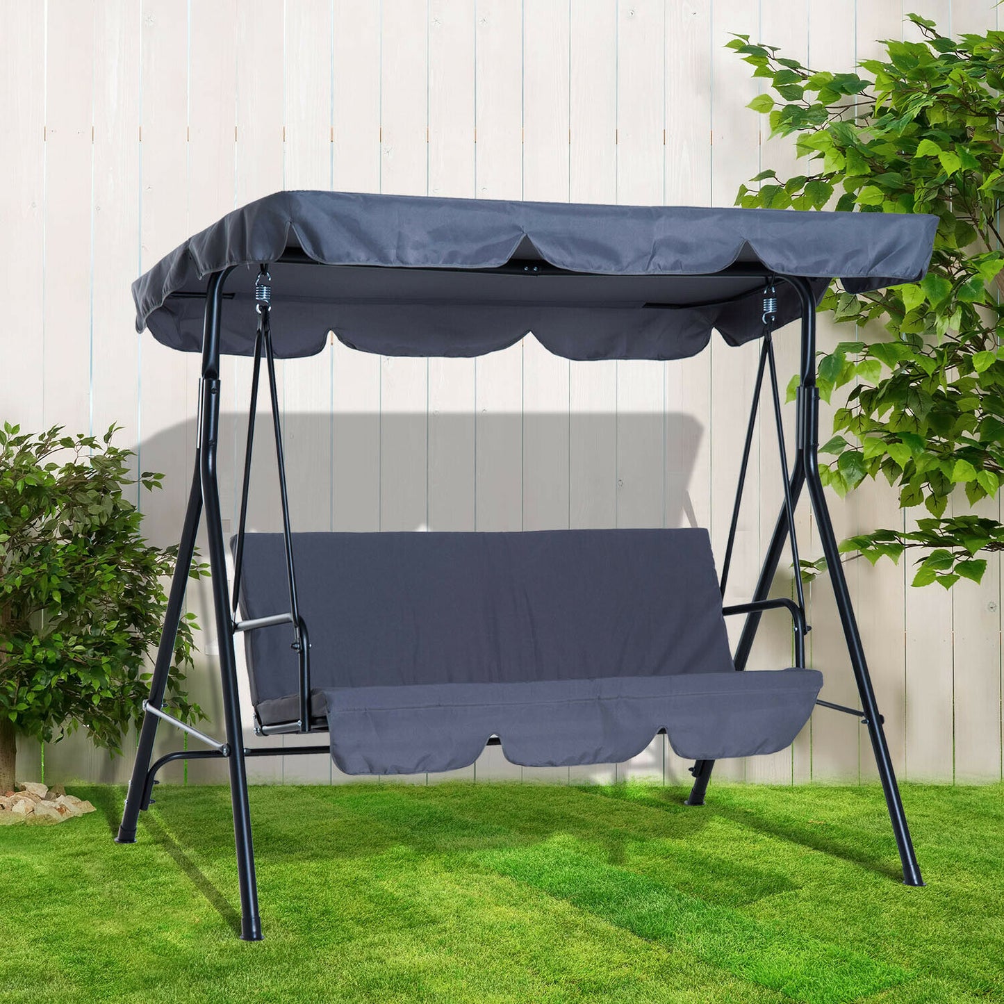 Garden Swing Hammock Swing Chair 3-Seater Patio Bench