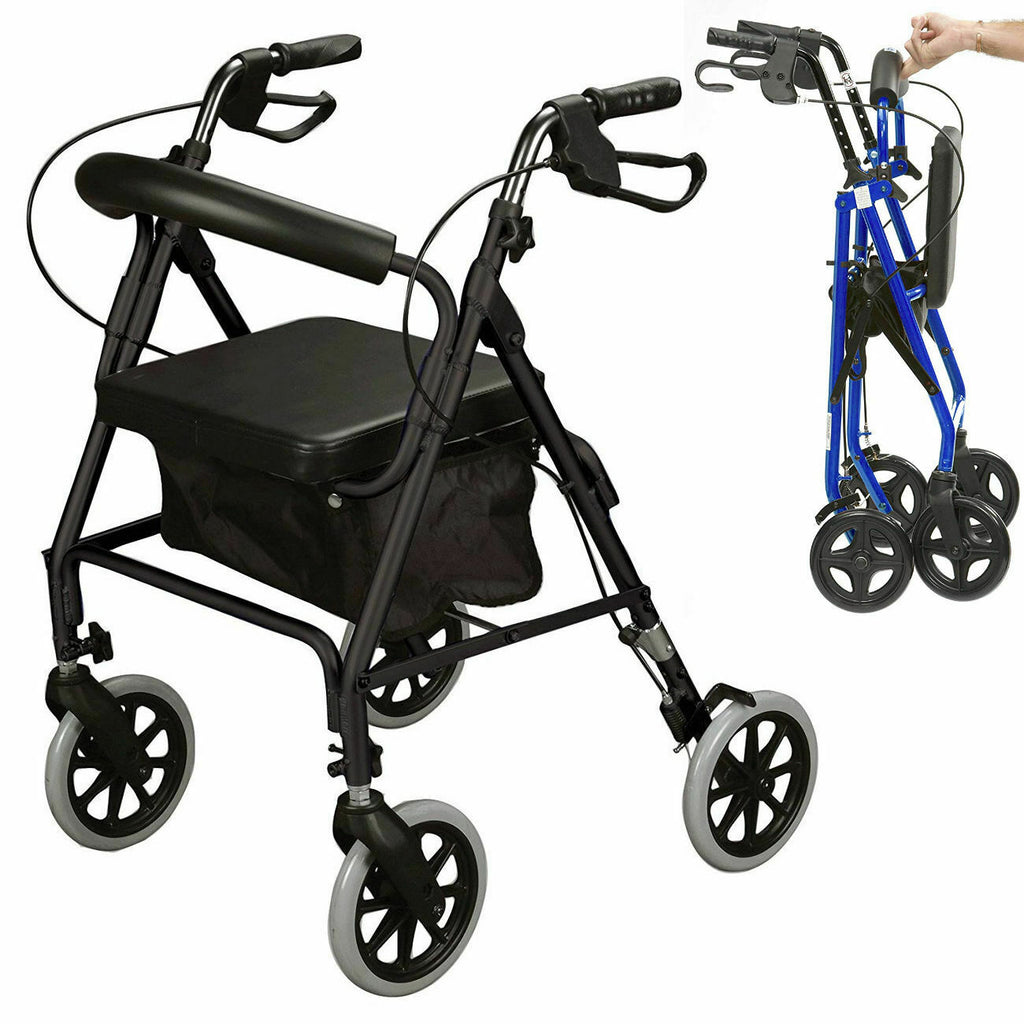 Ultra lightweight rollator mobility walker 4 Wheel + Seat