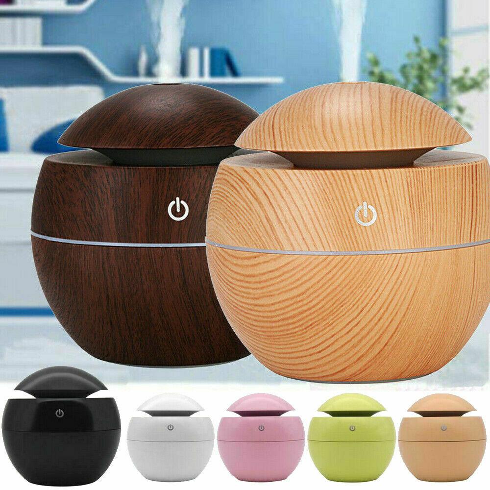 300 ml Essential Oil Aroma Diffuser With Dark and Light Wood Grain Light Wood Grain