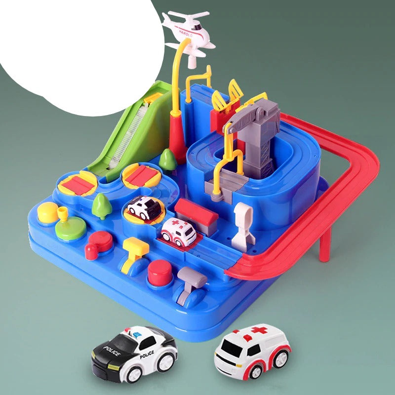 Kids Educational Car Garage with 2 cars