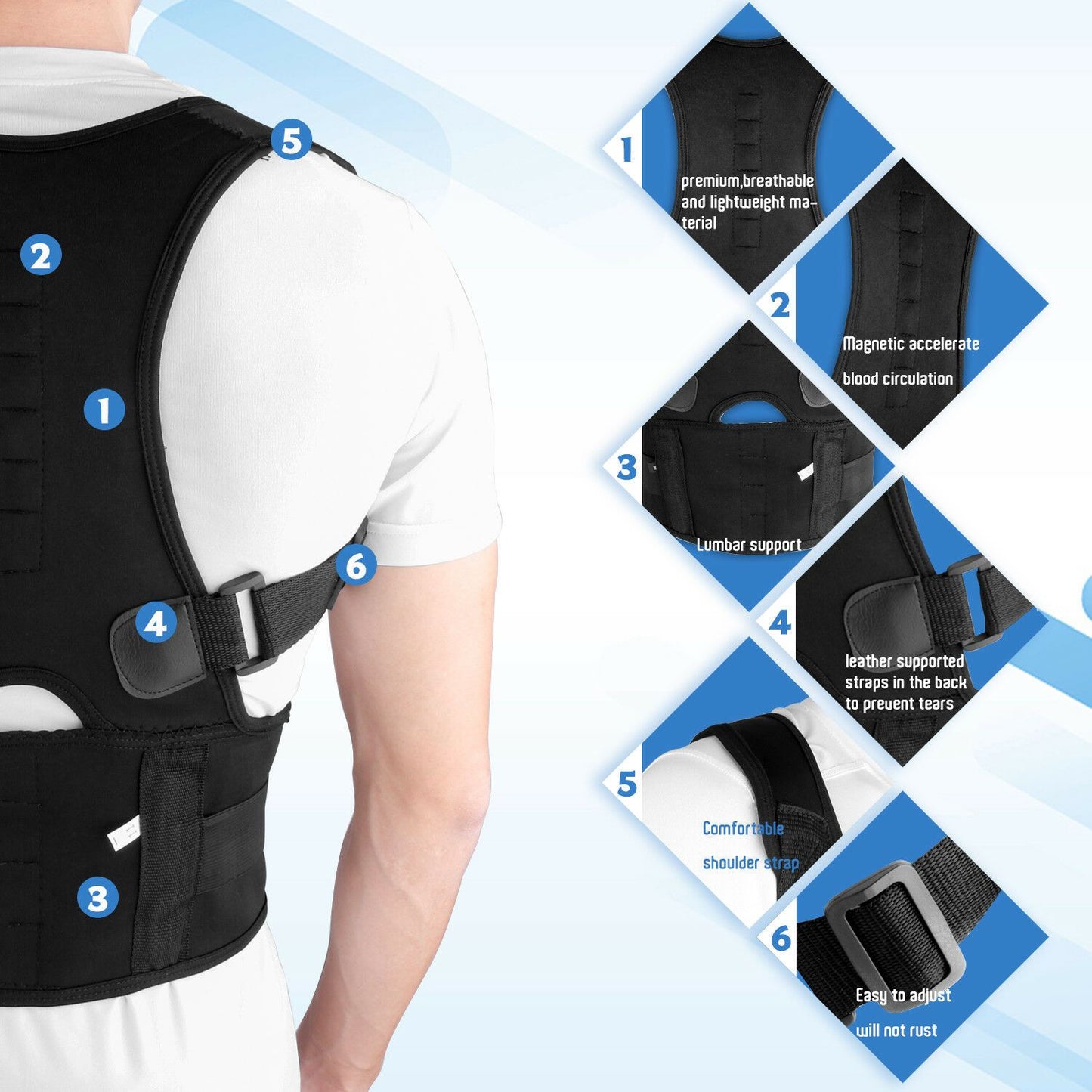 Copper Compression Next Generation Posture Corrector for Men and Women