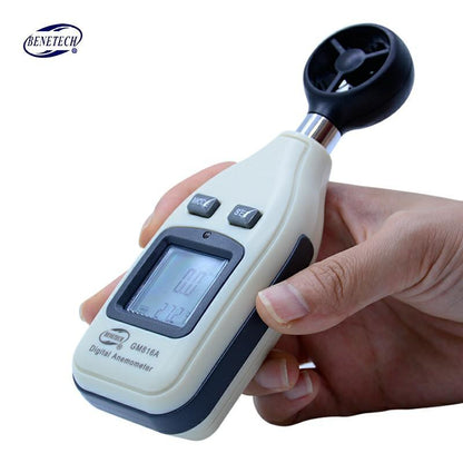 Wind Speed Meter with LCD Backlight Display Handheld Windmeter