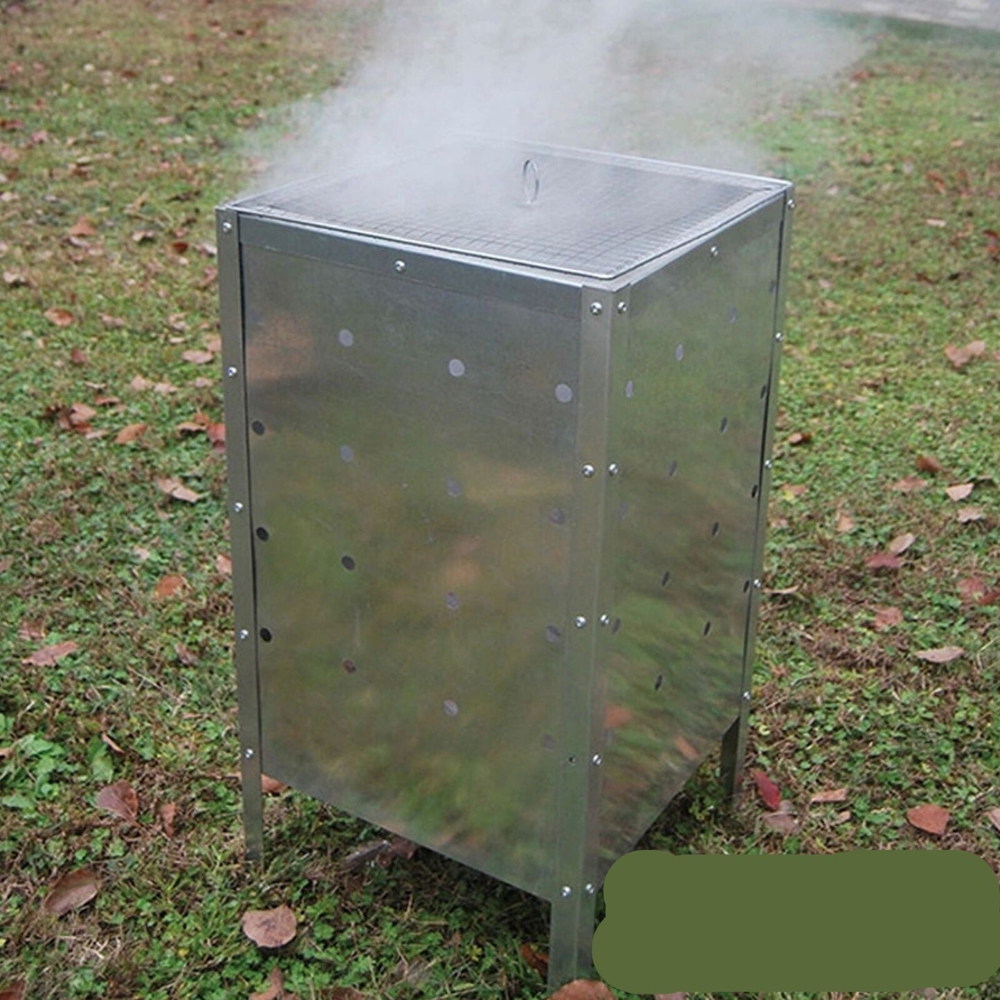 Galvanized Square 90 L Fire Bin