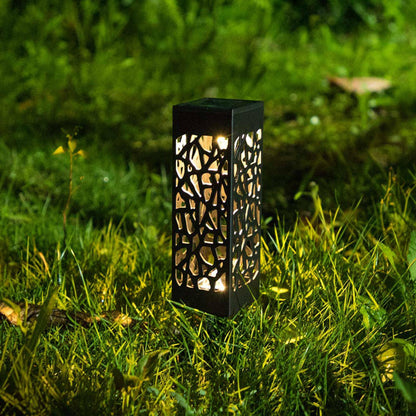 4 pcs Solar Powered Garden Post Lights