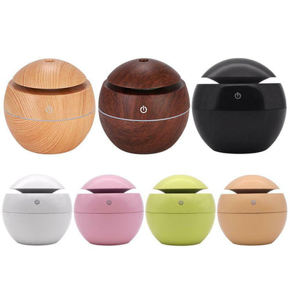 300 ml Essential Oil Aroma Diffuser With Dark and Light Wood Grain Light Wood Grain