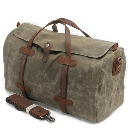 Waterproof Waxed Canvas Duffel Handbag Weekend Bag