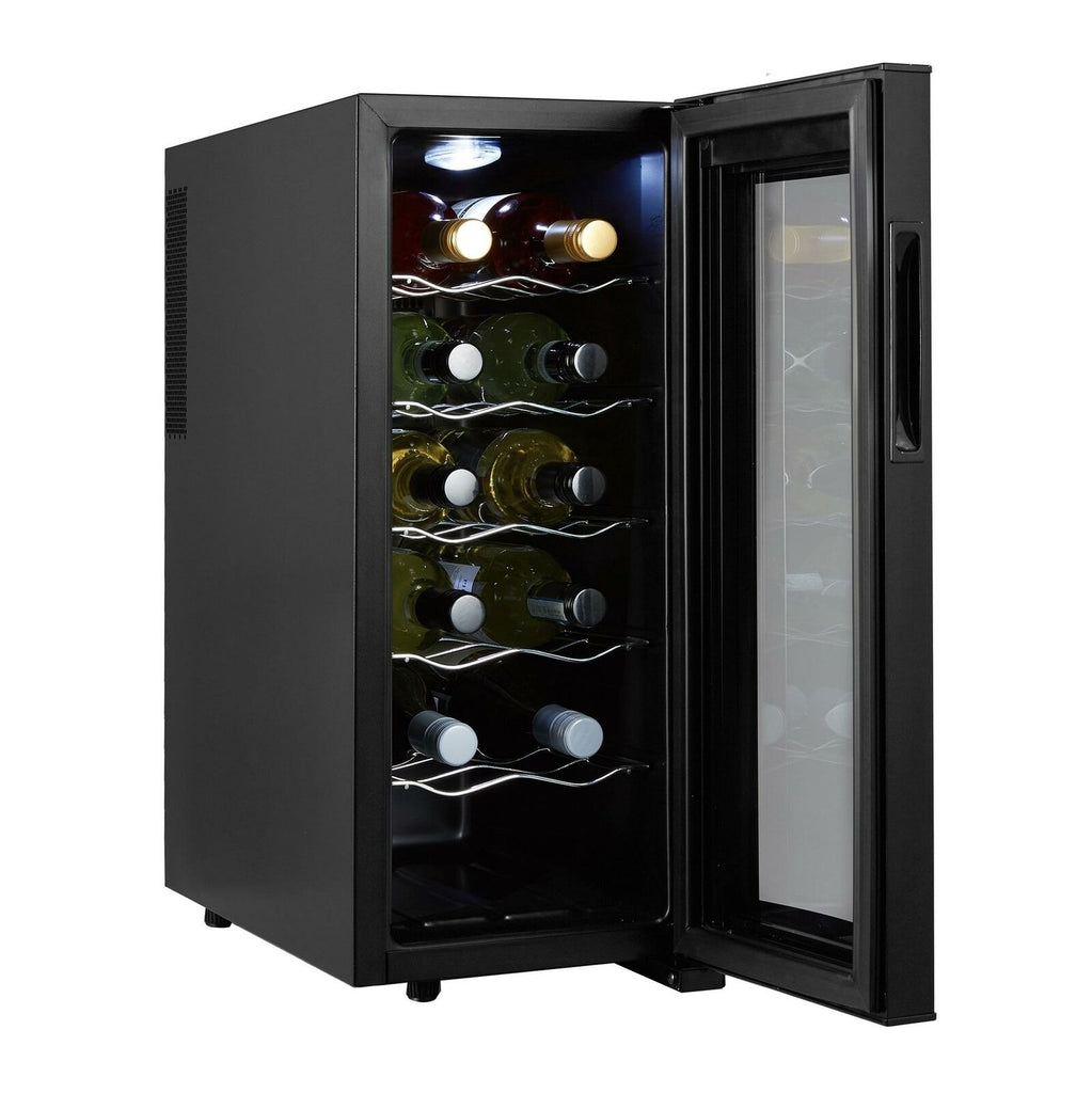 Thermoelectric Wine Fridge and Cooler, Tall 12 Bottle, Less Noise & Vibration