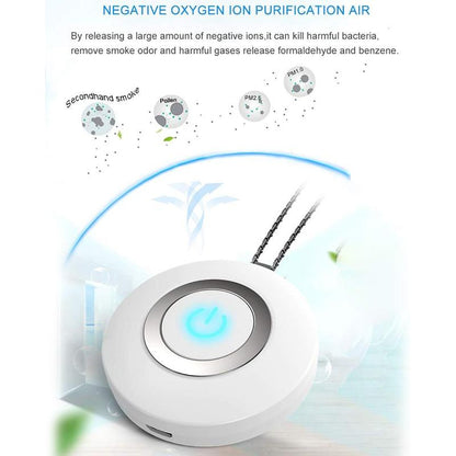 Air Purifier Necklace - Personal Air Purifier Necklace Portable Ion Efficacy