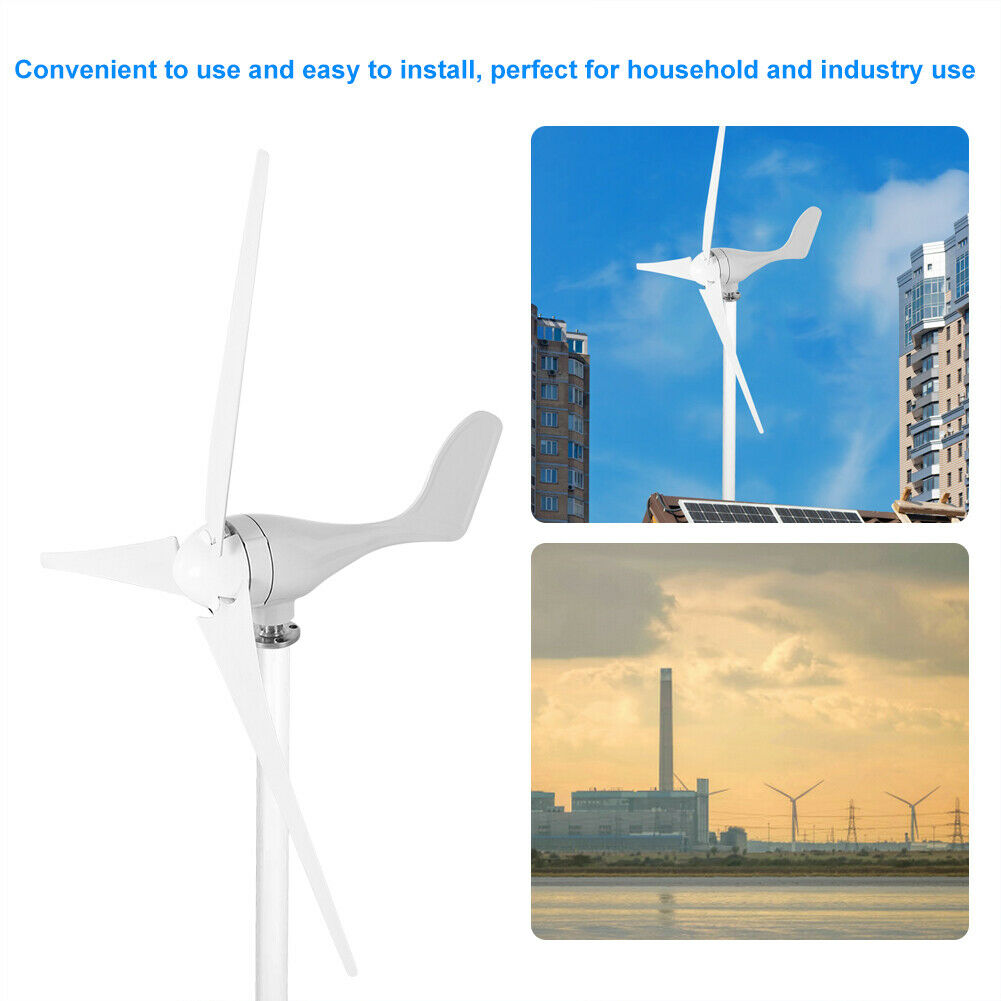 500W 12V 3 Blades Wind Turbine Generator Kit Clean Energy + Charger Controller
