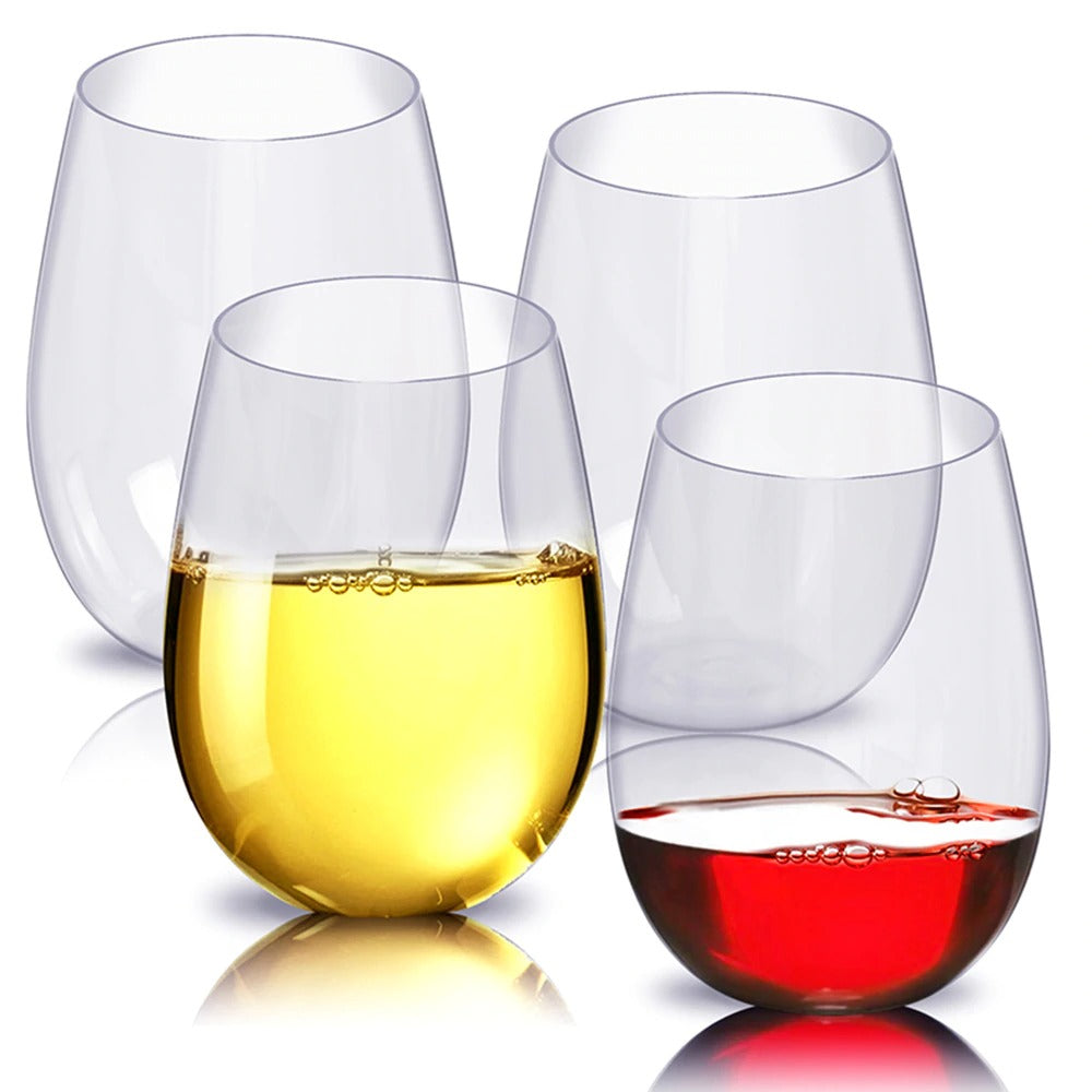 4 Pcs Set Shatterproof Unbreakable Red Wine Glasses