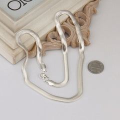 Sterling Solid Silver Snake Chain Necklace