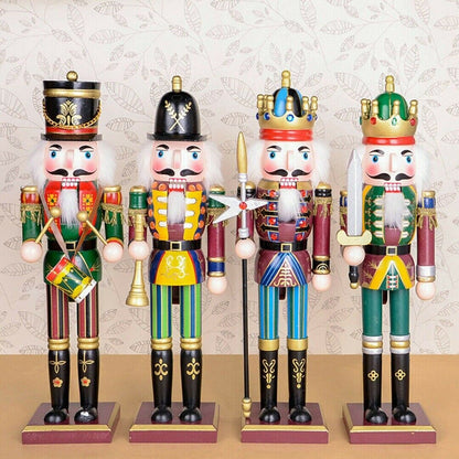 Christmas Nutcracker | Nutcracker Soldier 30 CM Wood Painted Christmas Nutcracker Decoration