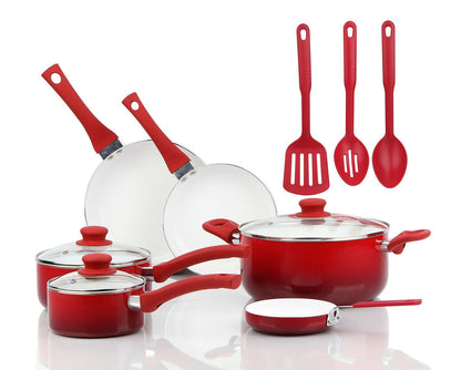 12 Pieces Greenlife Diamond Ceramic Non-stick Cookware Set