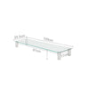 Image of Large Clear Glass TV Stand Riser