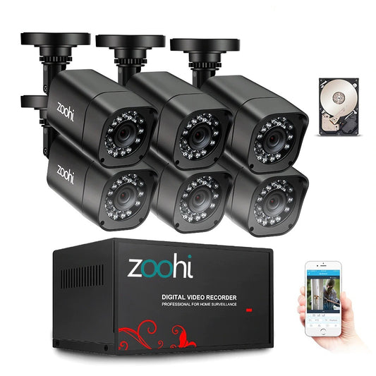CCTV Home Security Systems 6 Home Security Cameras 2TB HDD