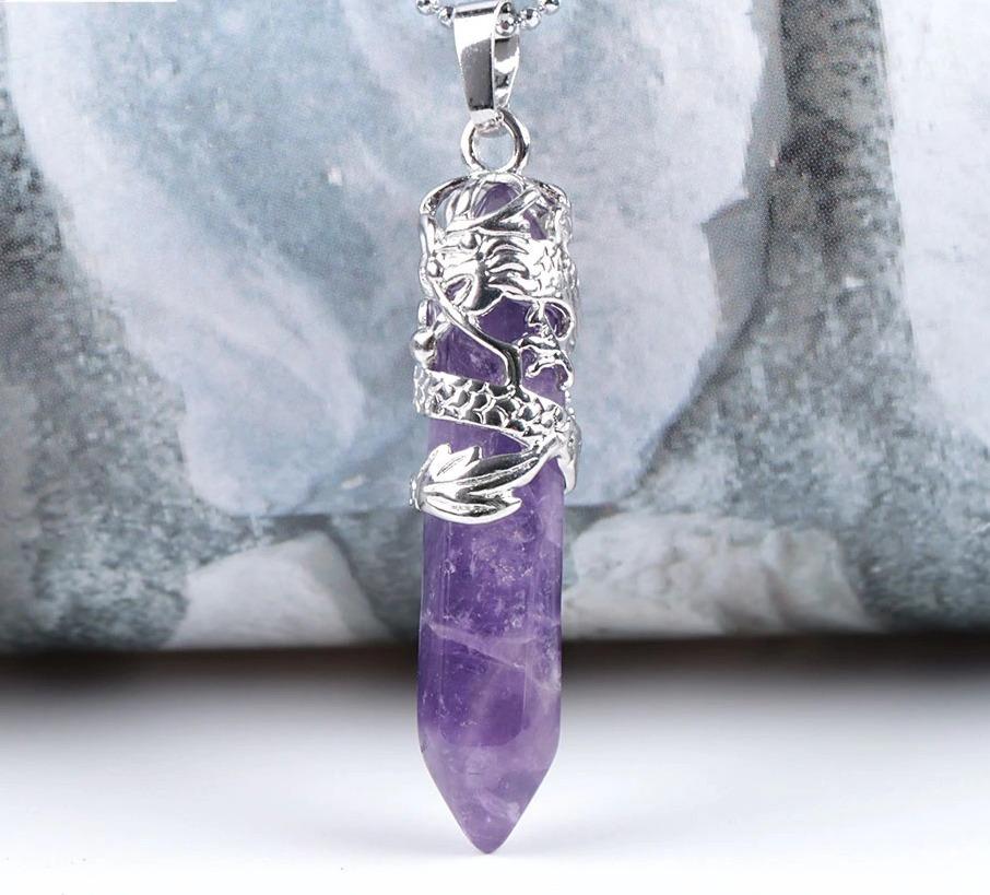 Irregular Quartz Healing Chakra Crystal Necklace Pendant