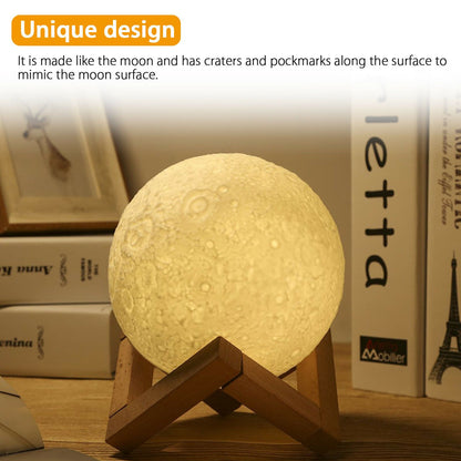 Color Changing Galaxy Moon Lamp