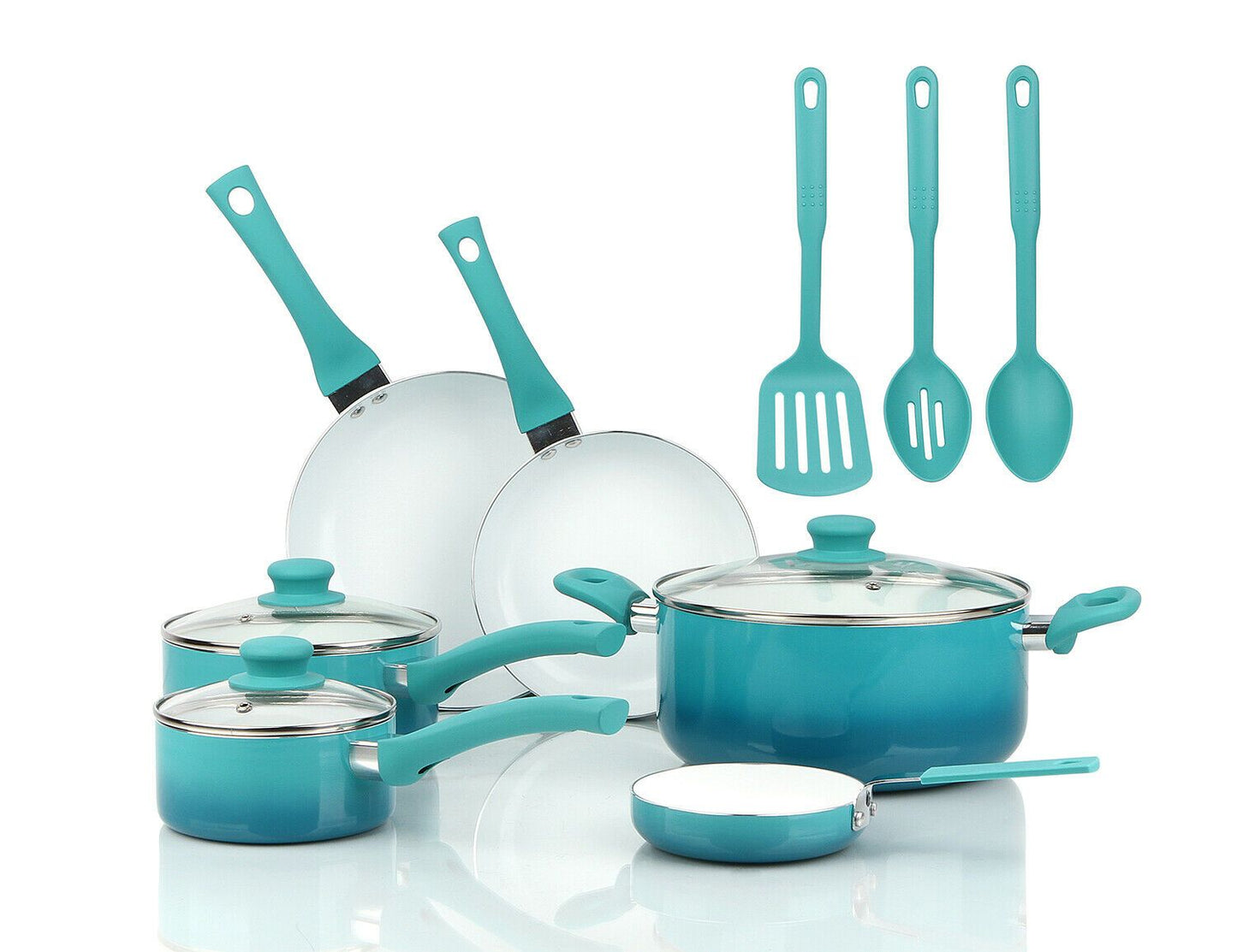 12 Pieces Greenlife Diamond Ceramic Non-stick Cookware Set