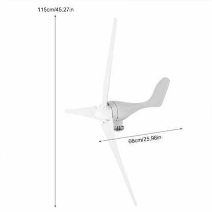 500W 12V 3 Blades Wind Turbine Generator Kit Clean Energy + Charger Controller