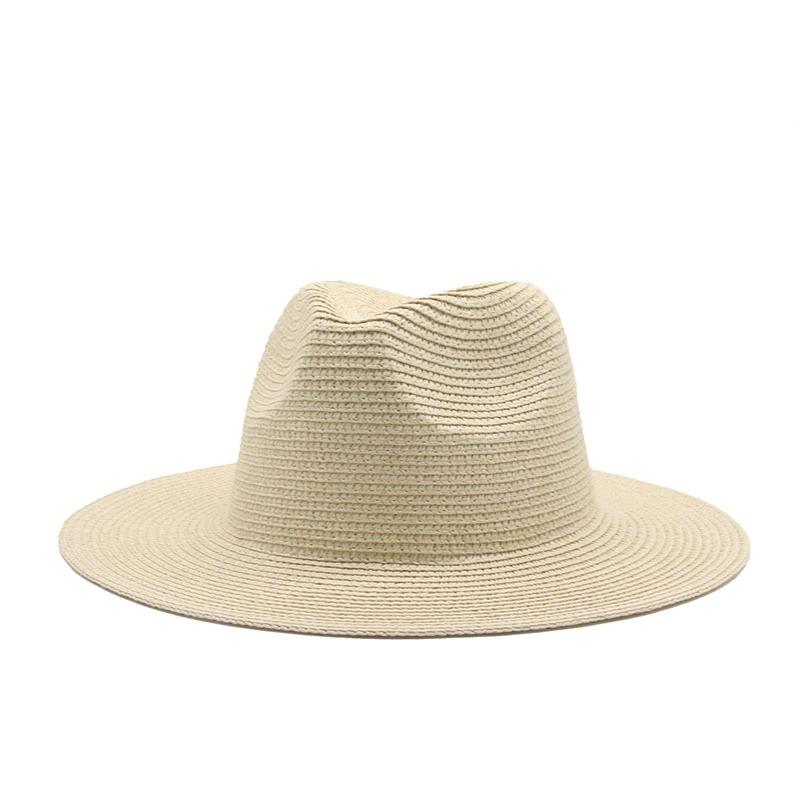 Summer Solid Sun Protective Straw Hats for Men