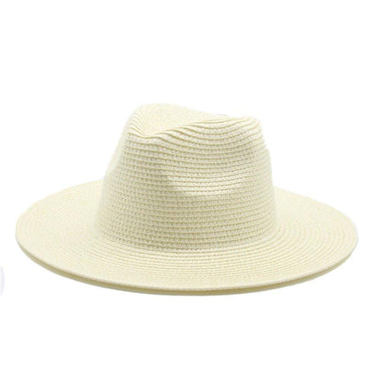 Summer Solid Sun Protective Straw Hats for Men