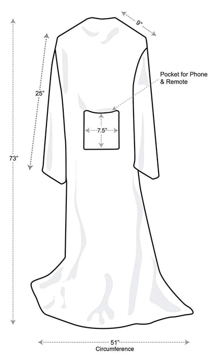 Sleeve Wearable Blanket with Pocket