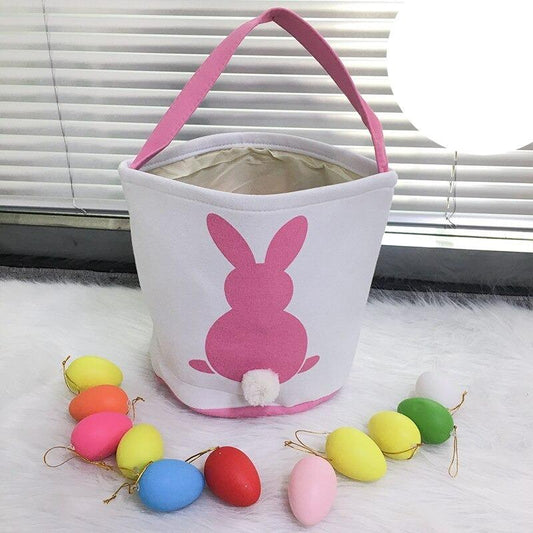 Bunny Easter Baskets for Kids Egg Tote Bag