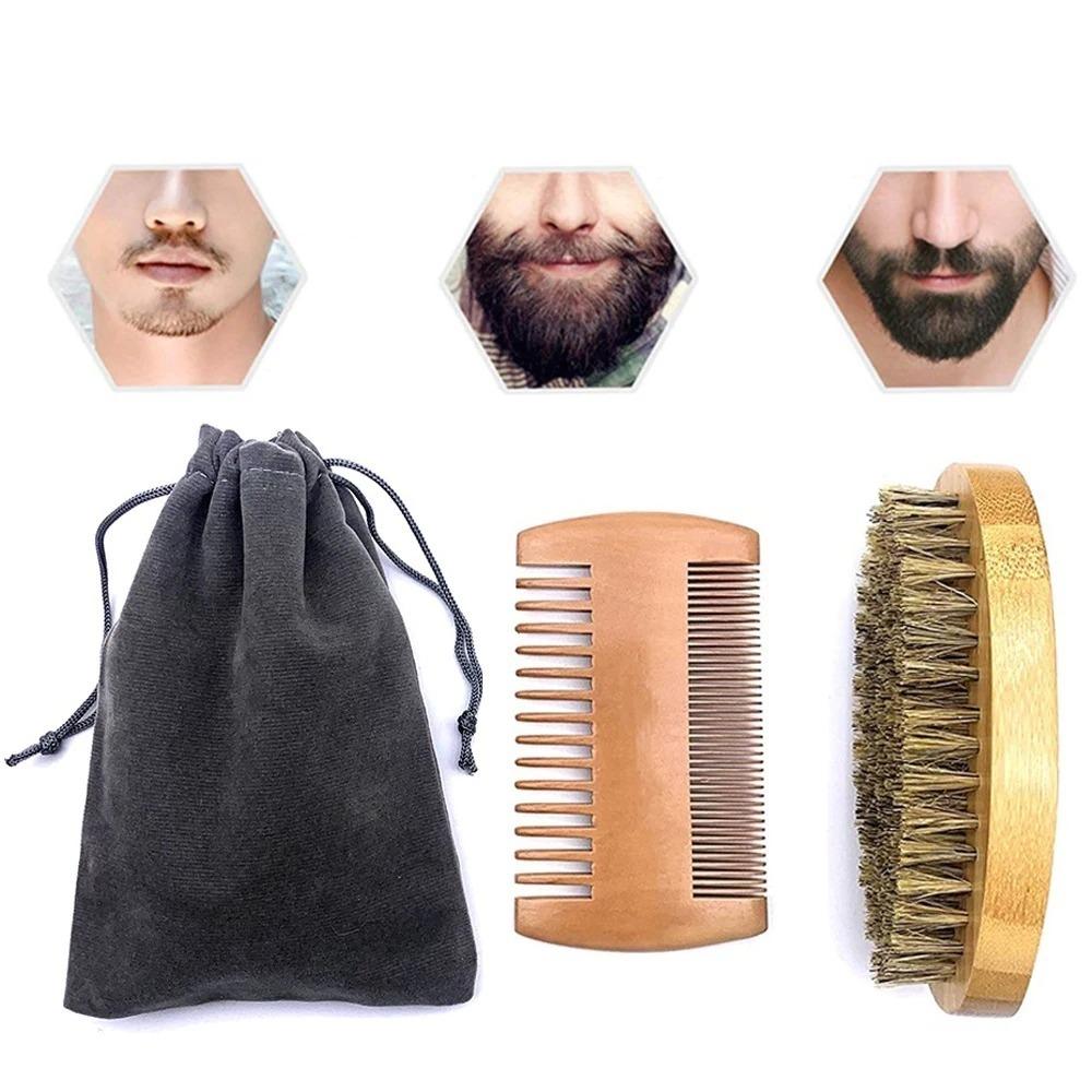 Natural Eco Friendly Beard Comb  Kit For Men