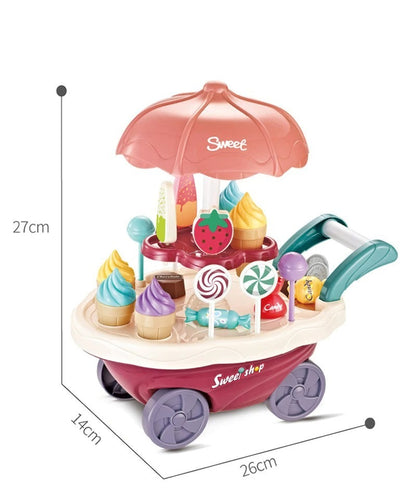 30 Pcs Ice Cream Cart Toy Candy Trolley