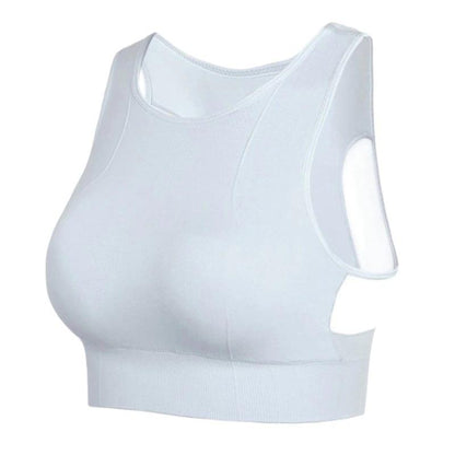 Breathable Mesh Shockproof Padded High Neck Support Bra