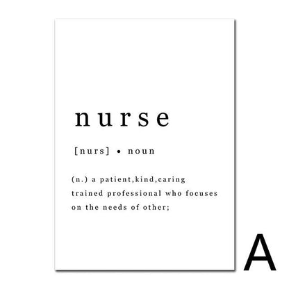 Nurse and Medical Assistant Poster, Vertical Canvas