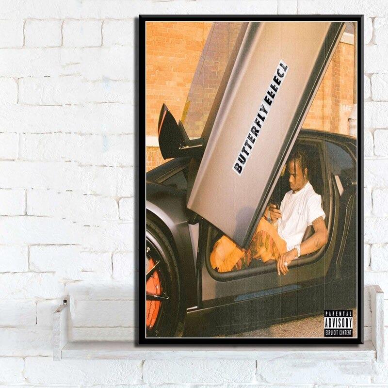 Hot Travis Scott Astroworld Rap Music Singer Wrapped Canvas