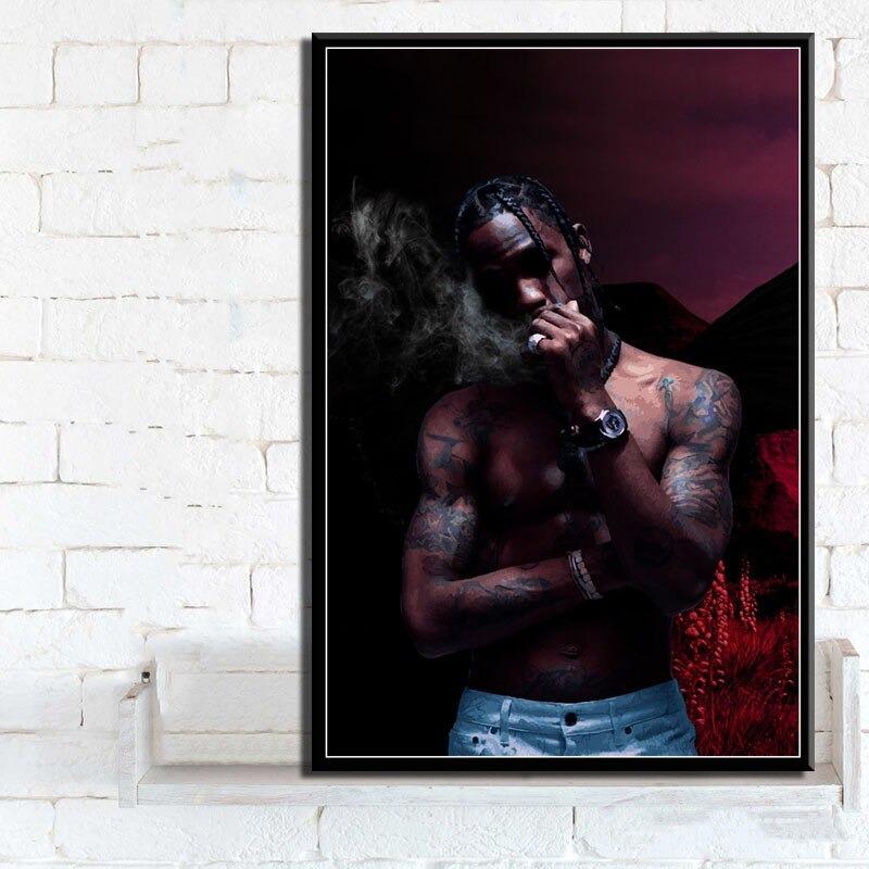 Hot Travis Scott Astroworld Rap Music Singer Wrapped Canvas