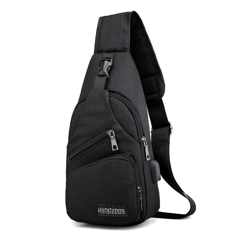 USB Charging Men Over the Shoulder Bag Messenger Bag for Men Small Cross Bag