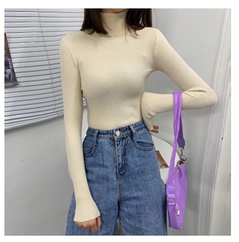 Polo Neck Jumper for Women