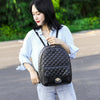 Image of Black PU Leather Backpack for Womens