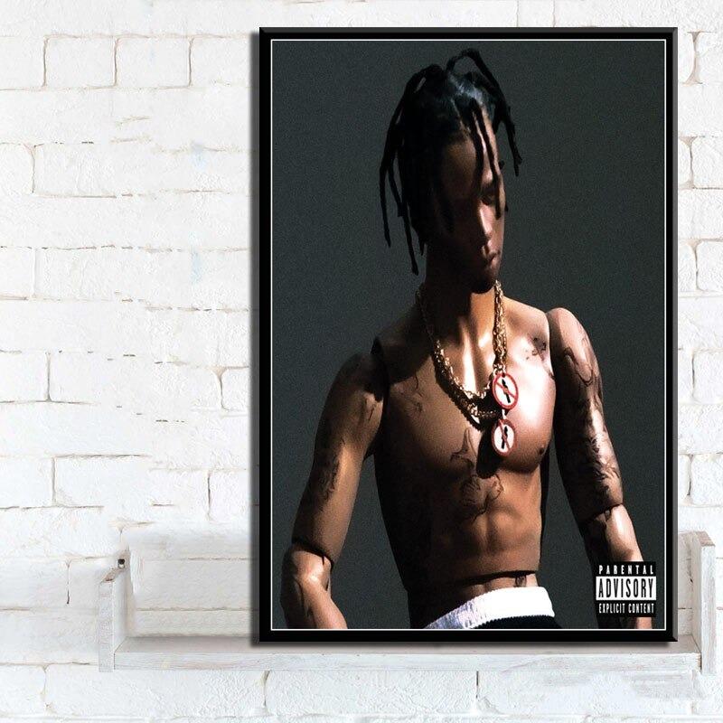 Hot Travis Scott Astroworld Rap Music Singer Wrapped Canvas