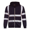 Image of Workwear Hi Vis Jacket Hooded Zipper