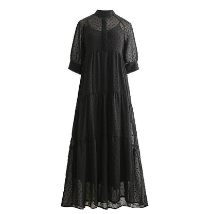 Whistle Dress | Long Sleeve with Stand Collar Dress