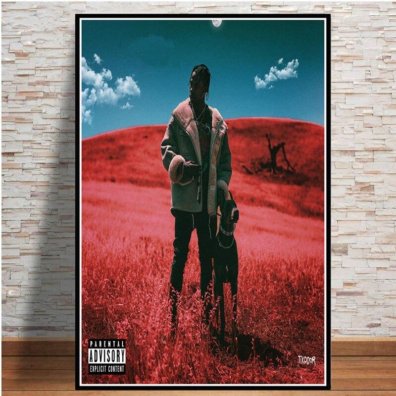 Hot Travis Scott Astroworld Rap Music Singer Wrapped Canvas