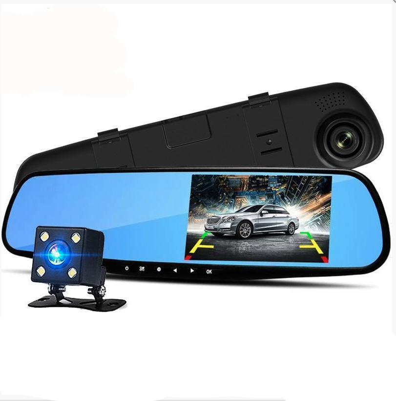 Dual Lens DashCam Vehicle Front Rear Car Camera HD 1080P Video Recorder