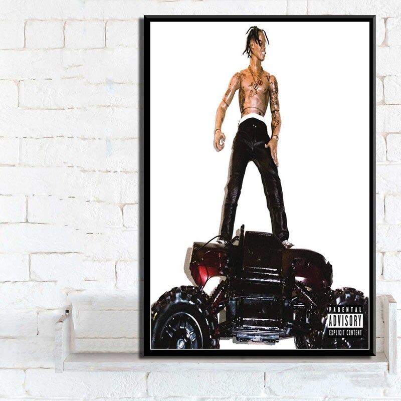 Hot Travis Scott Astroworld Rap Music Singer Wrapped Canvas