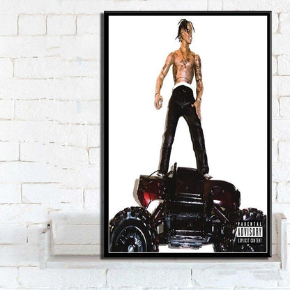 Hot Travis Scott Astroworld Rap Music Singer Wrapped Canvas